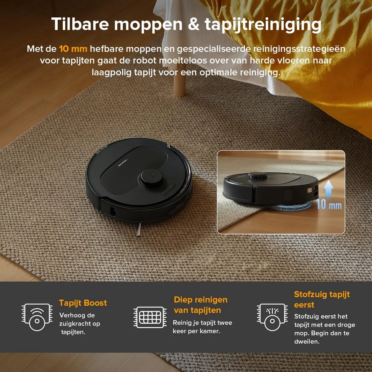 Roborock Qrevo QR598 Robotstofzuiger 8000Pa - Wit