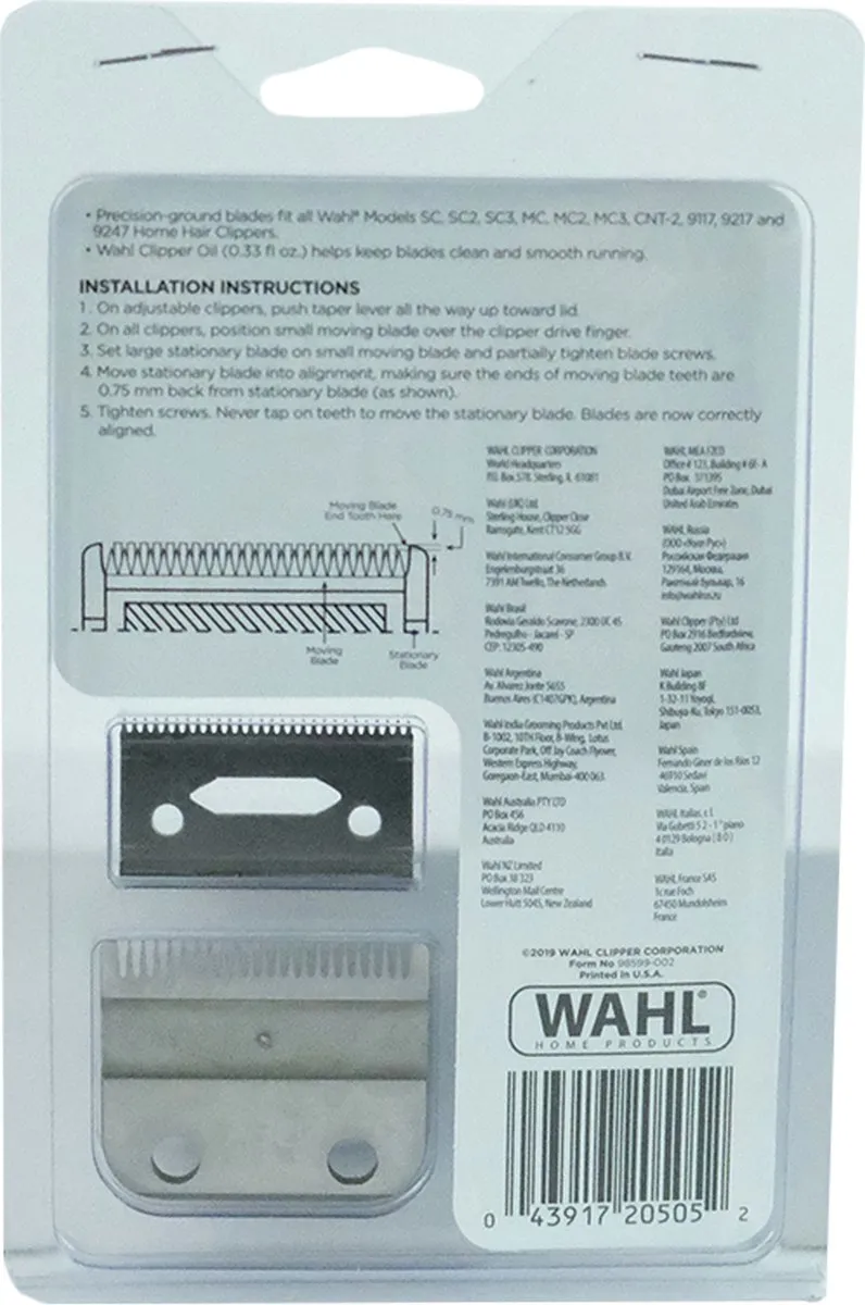 Wahl Mes Reserveset 0043917205052 - 2 Stuks