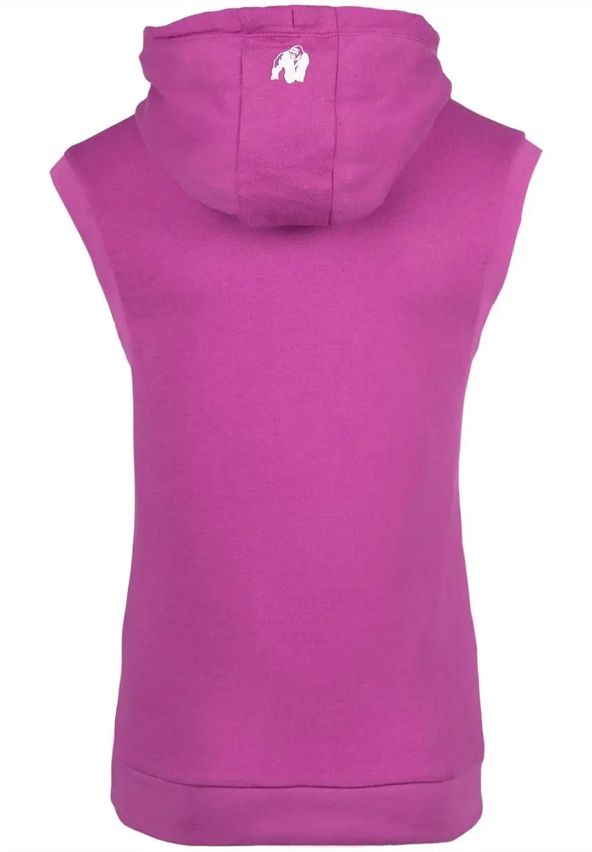 Gorilla Wear Virginia Mouwloos Hoodie - Fuchsia S - afbeelding 6 van 6