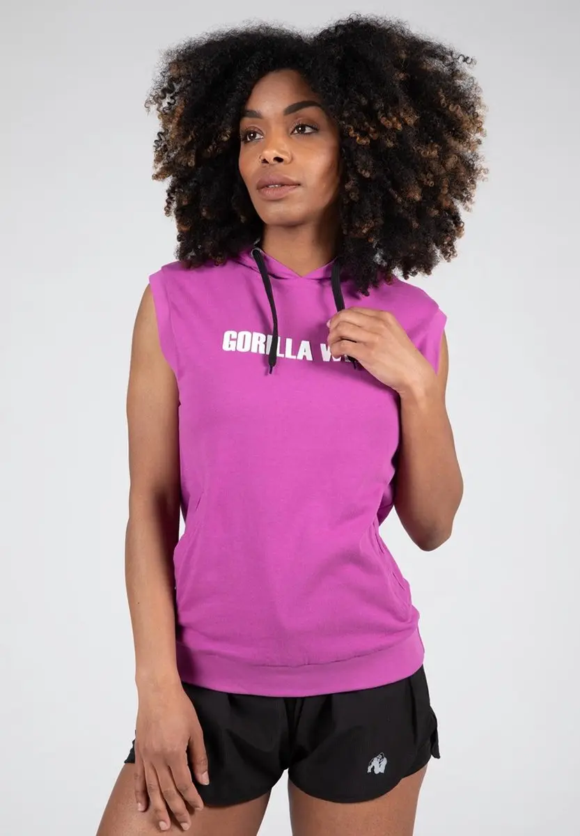 Gorilla Wear Virginia Mouwloos Hoodie - Fuchsia S