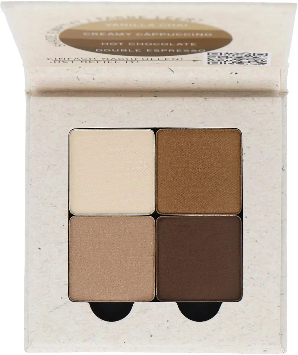 Benecos Vegan Oogschaduw Quattro Coffee and Cream - 4 Kleuren