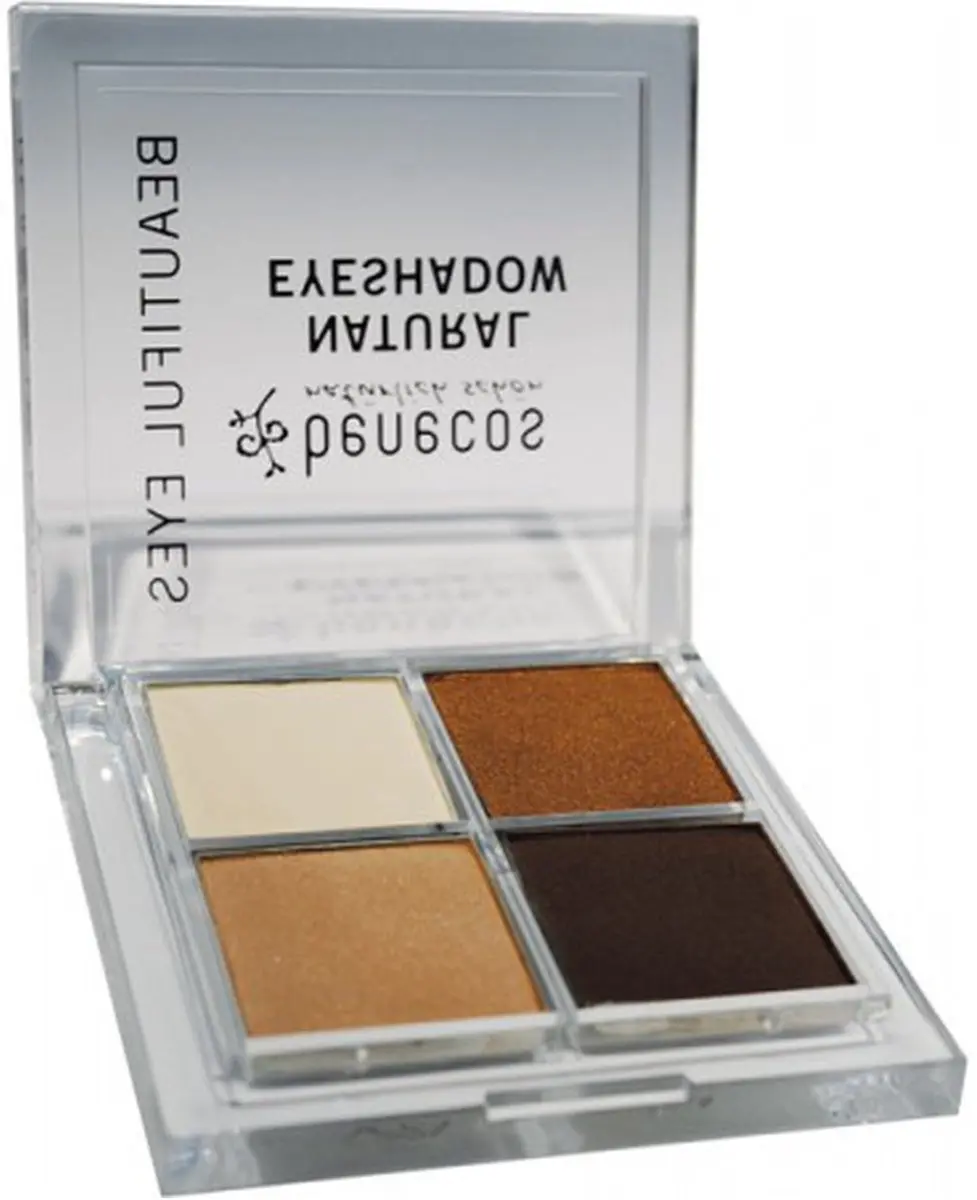 Benecos Vegan Oogschaduw Quattro Coffee and Cream - 4 Kleuren