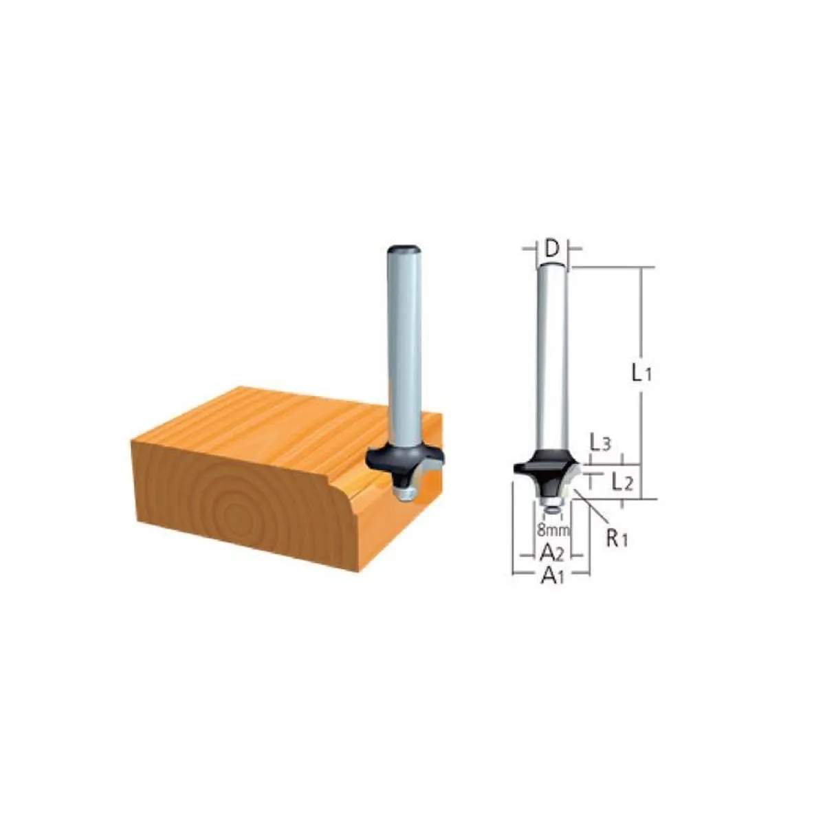 Makita Rondfrees D-09547 - 28,6x12mm