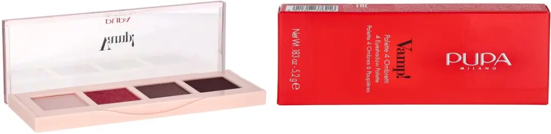 Pupa Milano Vamp! 4 Oogschaduw Palette 004 Vibrant Plum - 5,2 g