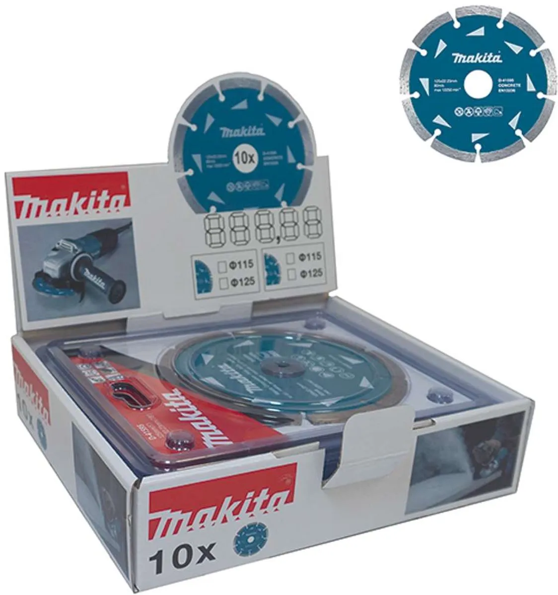 Makita D-41595-10 Diamantschijven Set 125mm - 10 Stuks - afbeelding 2 van 2