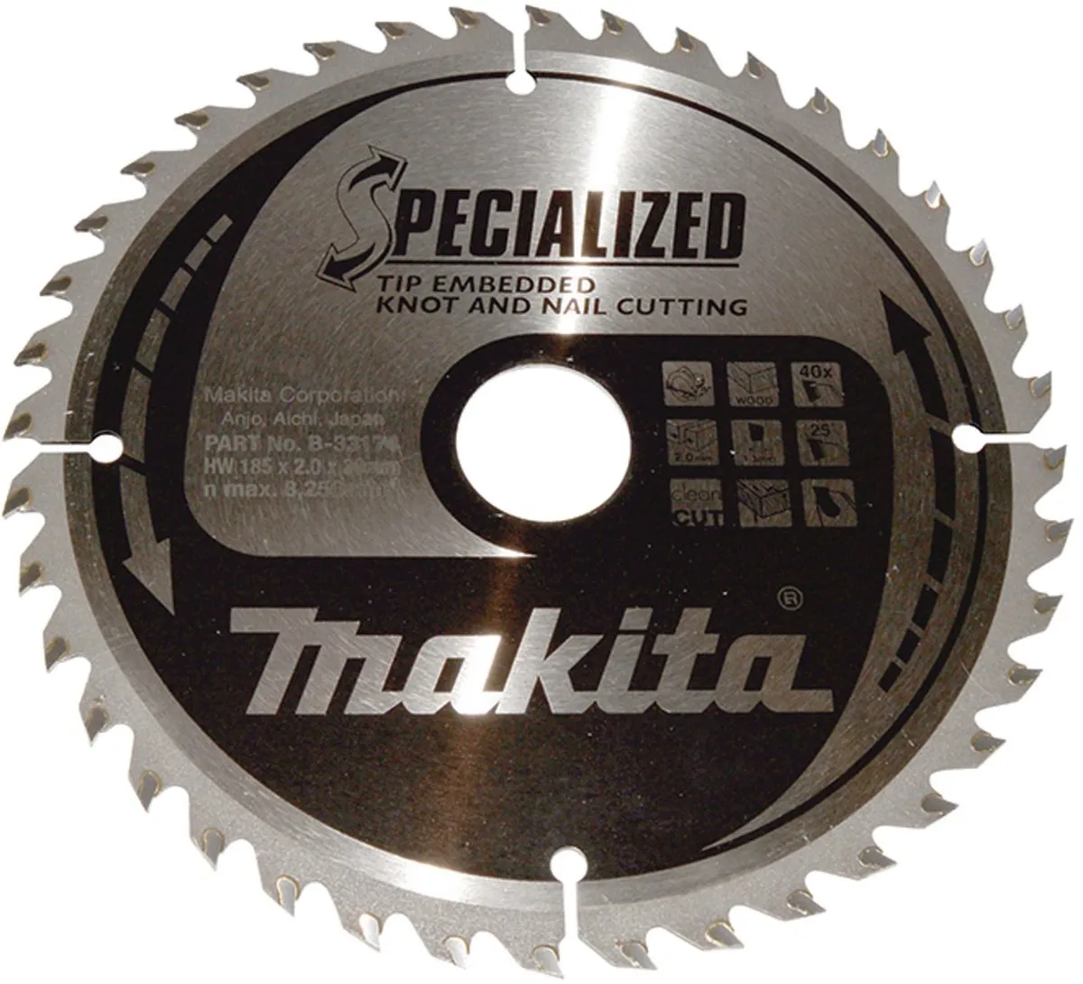 Makita B-33174 Zaagblad 185x30x40Z