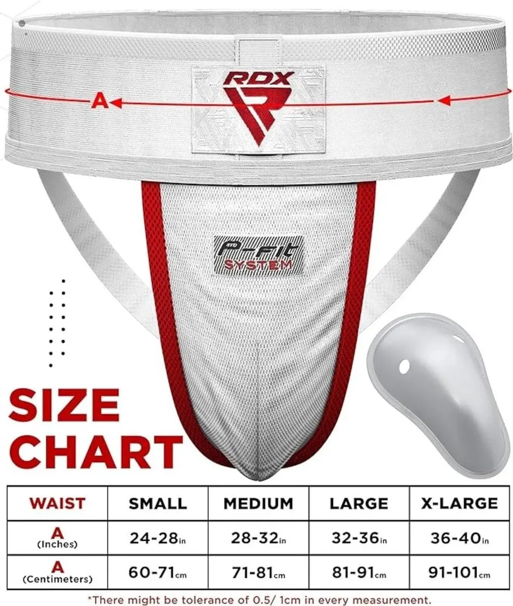 RDX Sports H1+ Kruisbeschermer Gel Cup - Zwart - Maat L