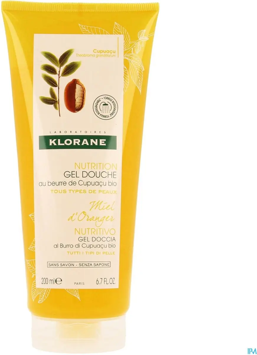 Klorane Nourishing Shower Gel Miel D'Oranger 200ml