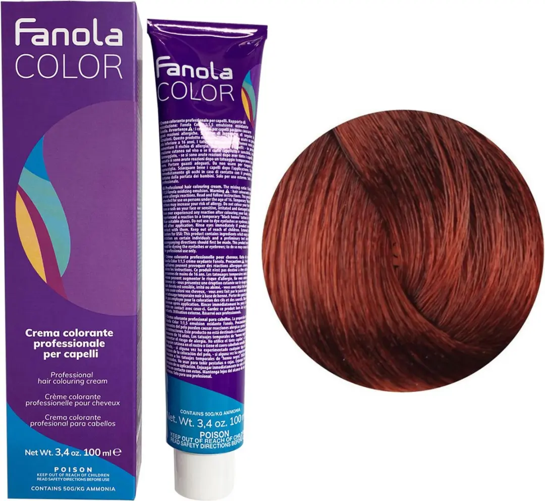 Fanola Professional Colouring Cream 6.44 Donker Blond Intens Koper - 150ml