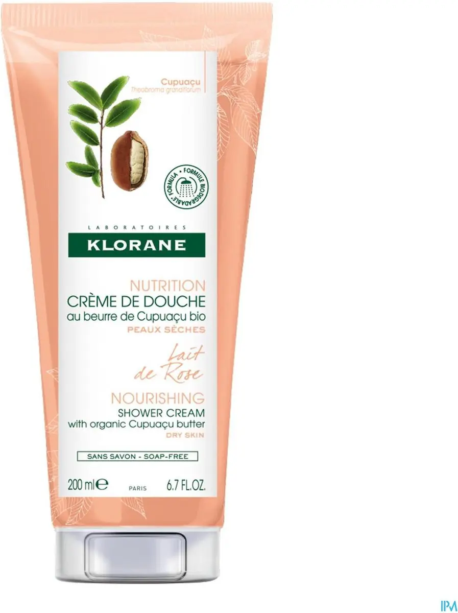 Klorane Lichaamsdouchecrème Roze 200ml