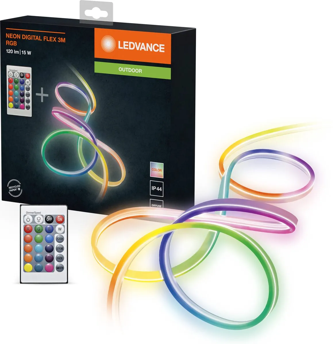 LEDVANCE Neon Digital Flex LED Lichtslang 15W RGB - 3m Transparent