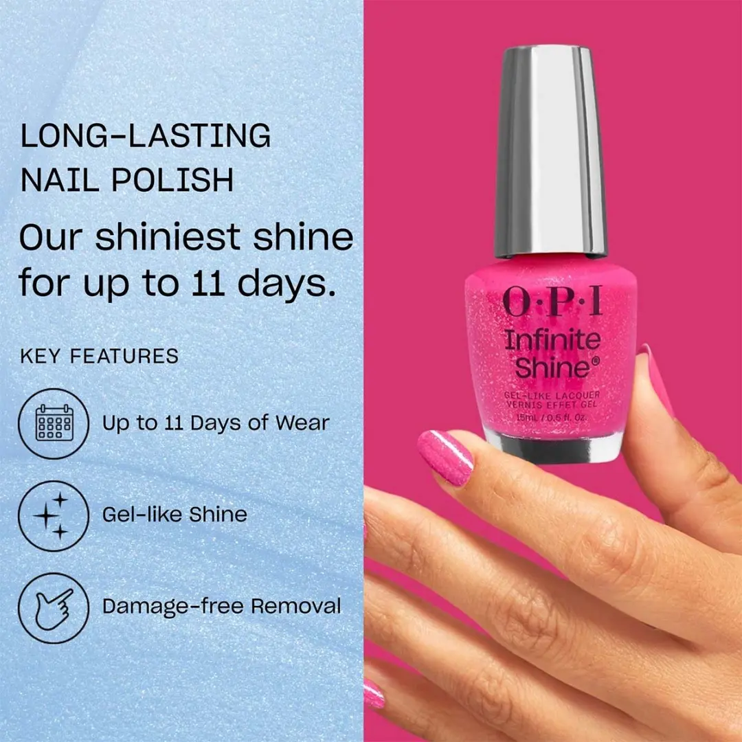 O.P.I. Infinite Shine Glossed In Your Thoughts 15ml - Felroze - afbeelding 6 van 6