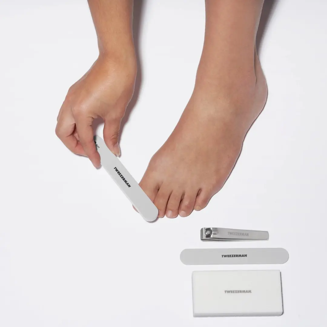 Tweezerman Essential Pedicure Kit - Nagelknipper Vijl Pedicuresteen - RVS