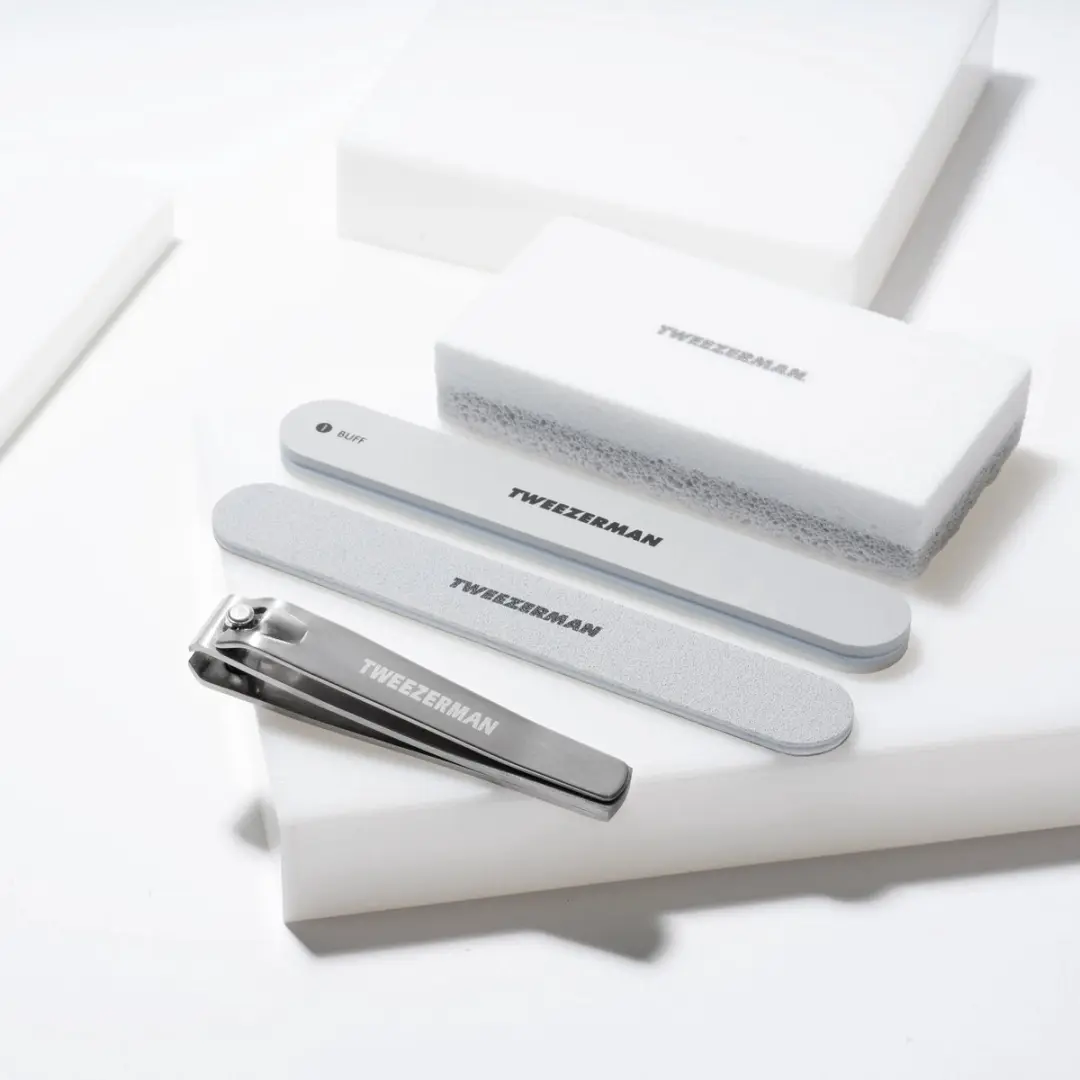 Tweezerman Essential Pedicure Kit - Nagelknipper Vijl Pedicuresteen - RVS