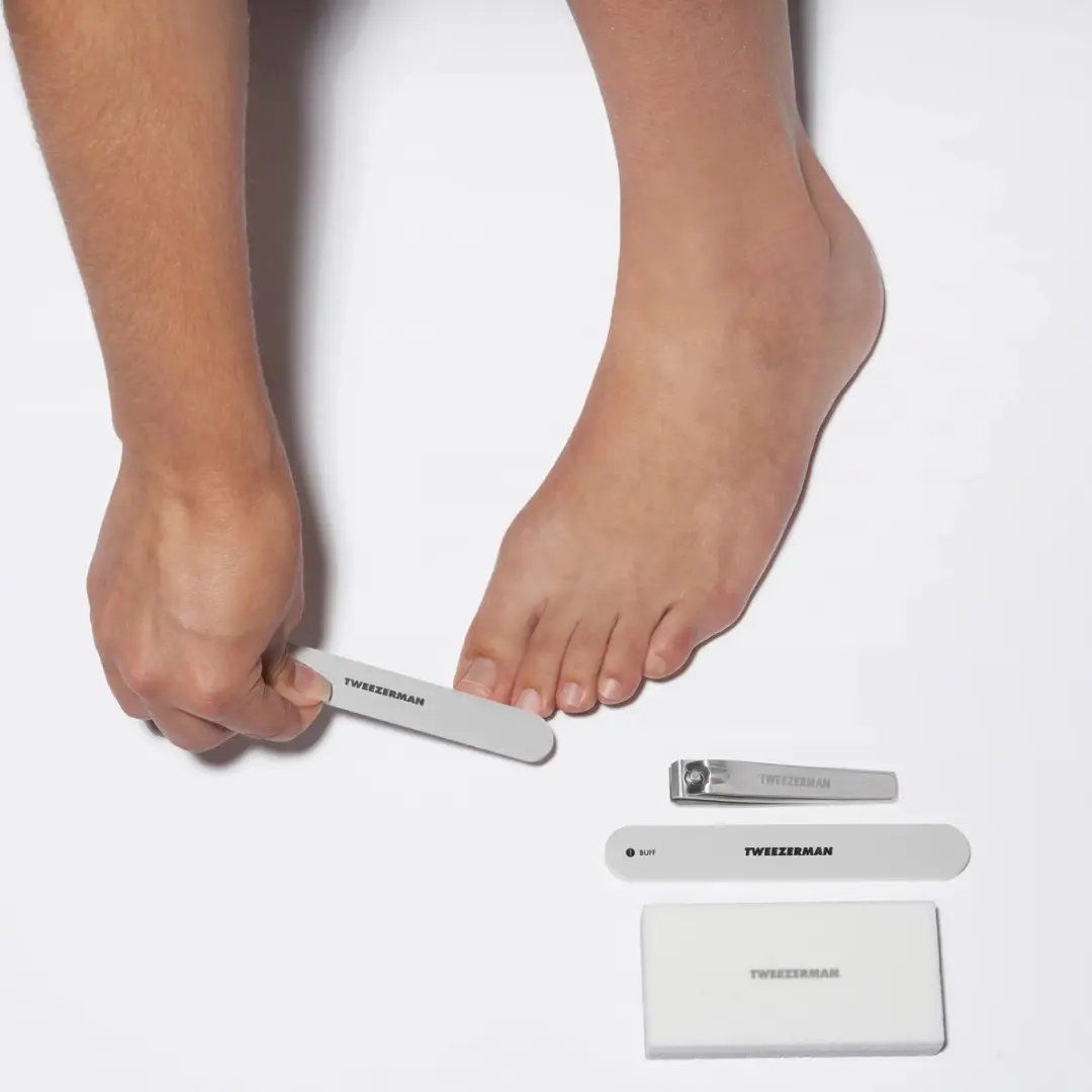 Tweezerman Essential Pedicure Kit - Nagelknipper Vijl Pedicuresteen - RVS