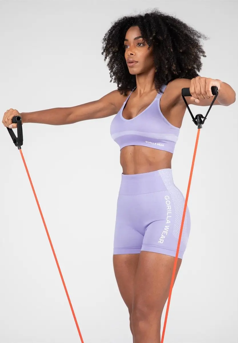 Gorilla Wear Selah Seamless Sportbeha L/XL - Lila - afbeelding 6 van 6