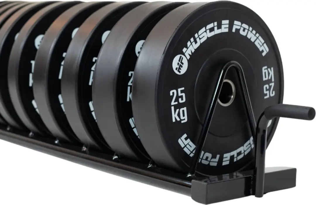 Muscle Power Opbergrek voor 8 Bumper Plates - Zwart