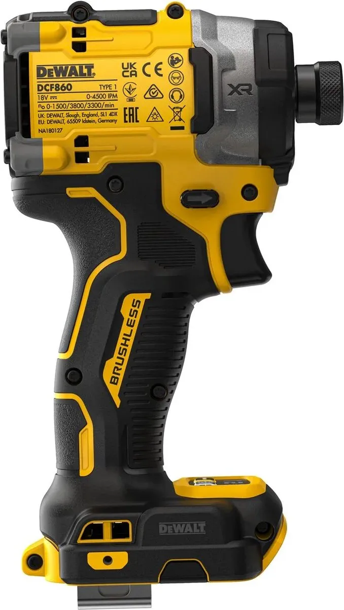 DeWalt DCF860NT Accu Slagschroevendraaier 282Nm 18V XR - Geel/Zwart