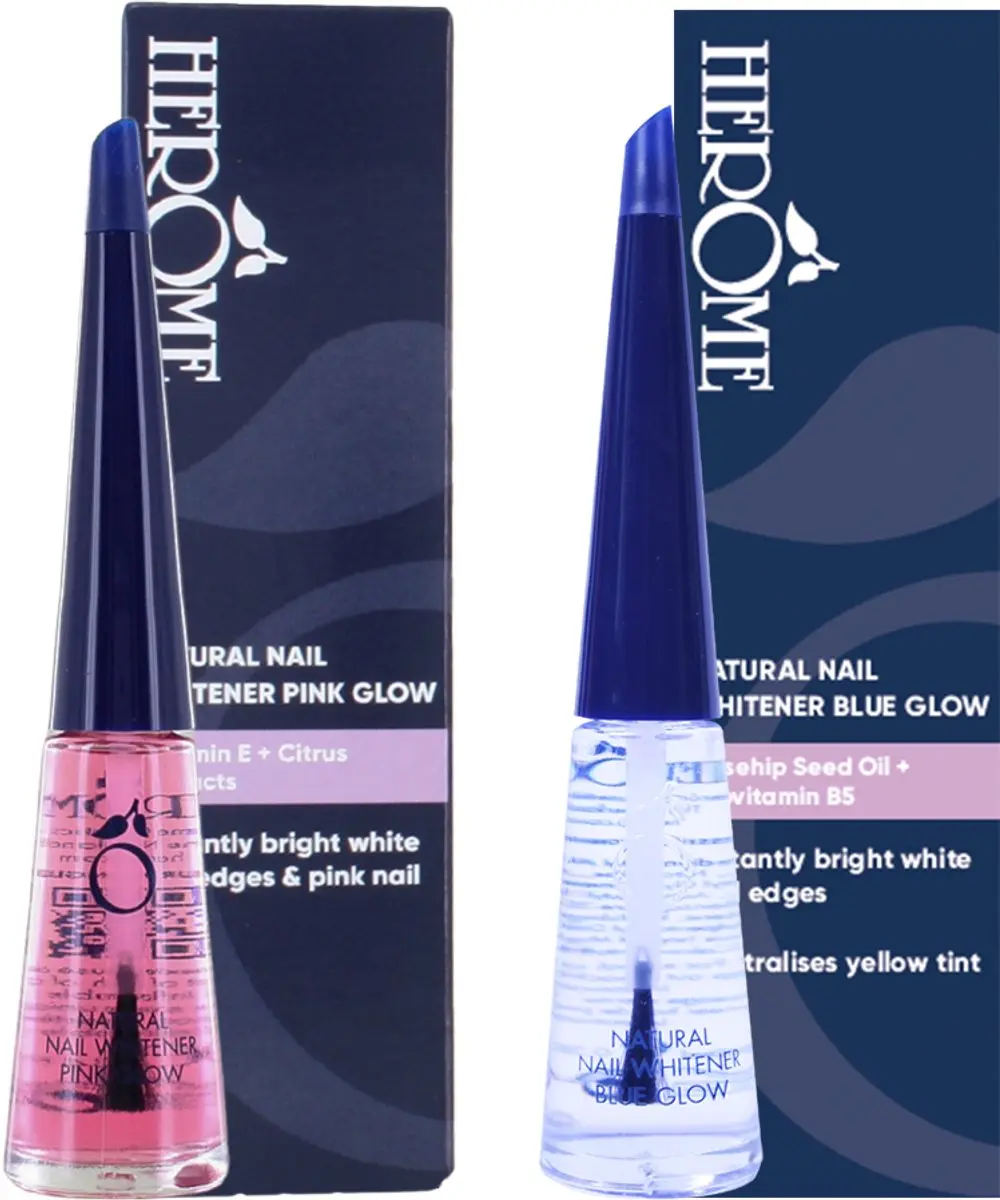 Herome Combi-Pack Nail Whitener Pink Glow & Blue Glow