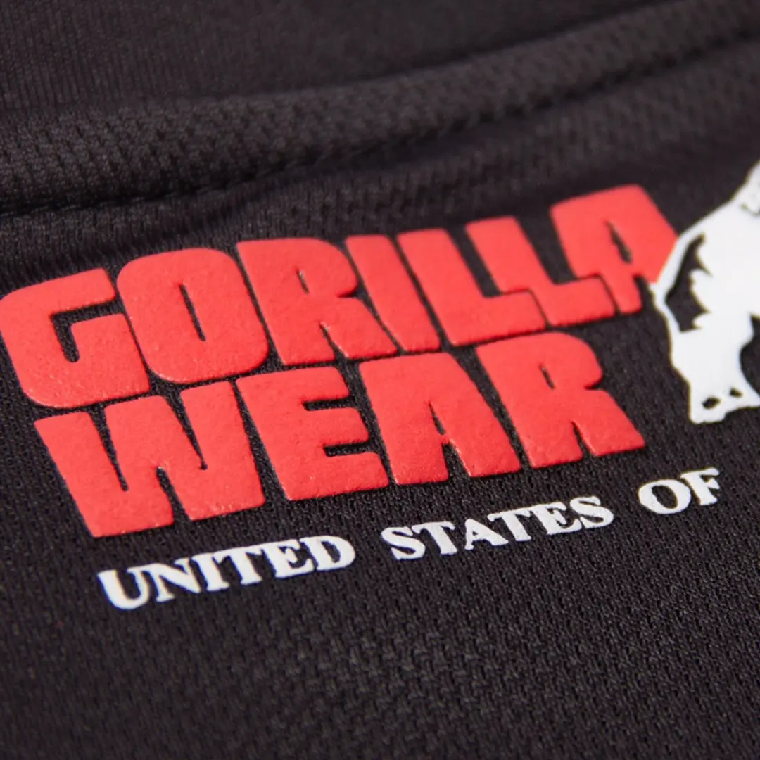 Gorilla Wear Performance T-shirt S - Zwart/Rood