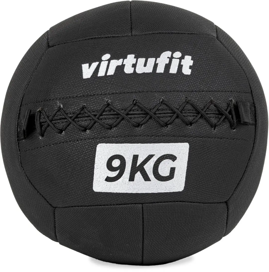 VirtuFit Wall Ball Pro 9kg - Fitnessbal Zwart