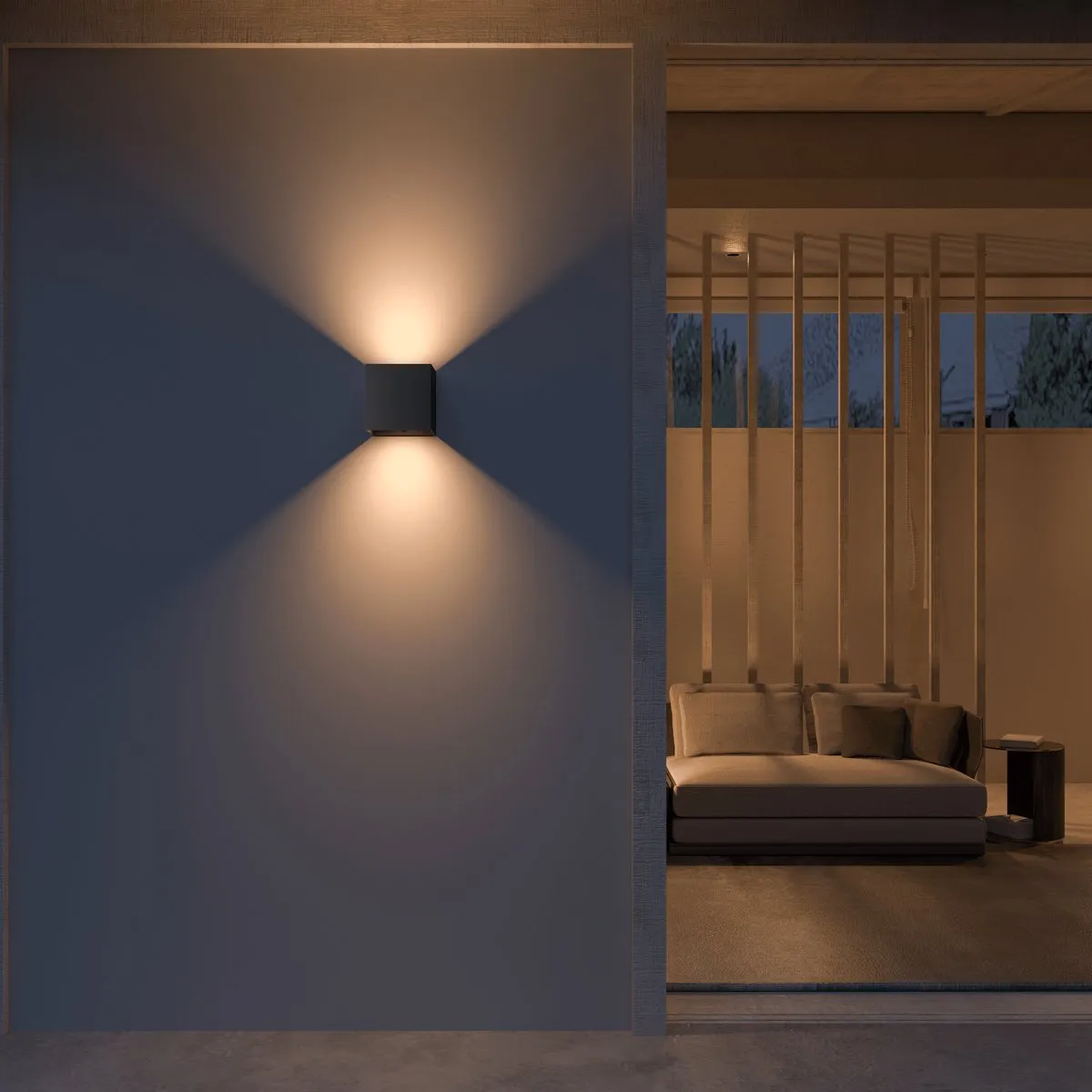 Calex Volterra Oplaadbare Wandlamp Kubus - Zwart - afbeelding 6 van 6