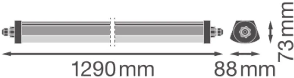 LEDVANCE Waterdichte Armatuur 1200mm 34W 4000K