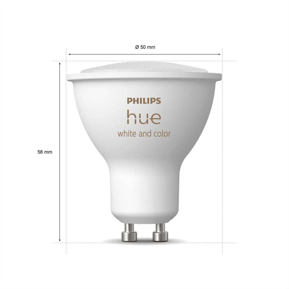 Philips Hue Pongee Opbouwspot GU10 - RGBW Wit - 10cm
