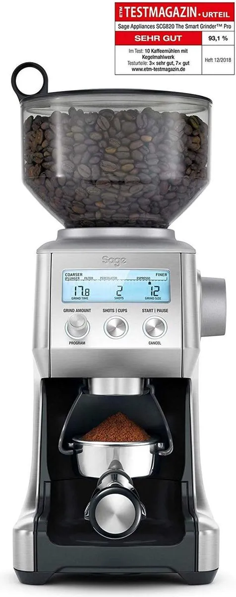 Sage the Smart Grinder Pro SCG820BSS4EEU1 Koffiemolen - Zilver