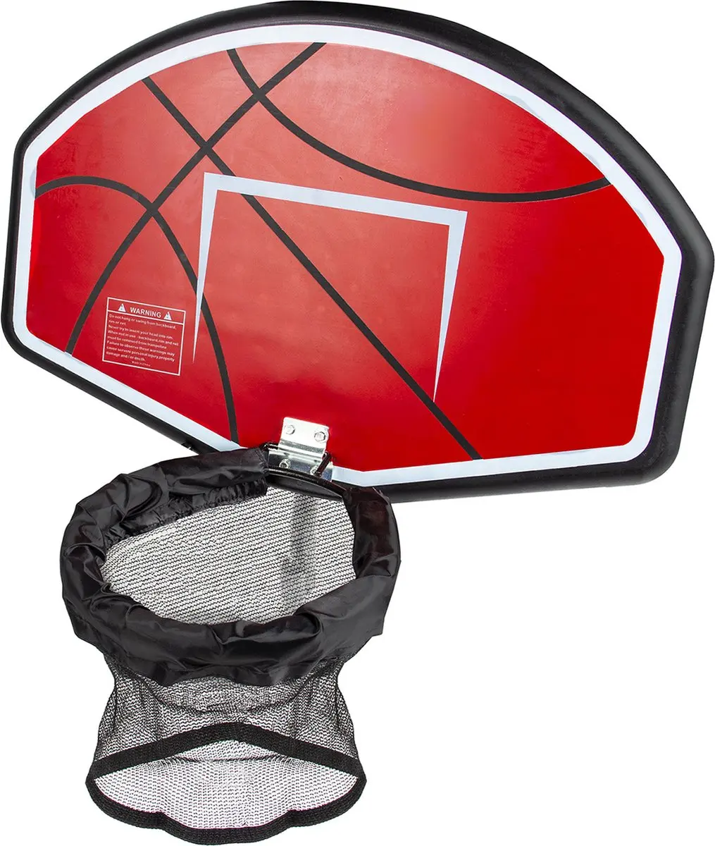 Virtufit Trampolinebasketbal Ring 30cm - Rood - Compleet met Bal en Pomp