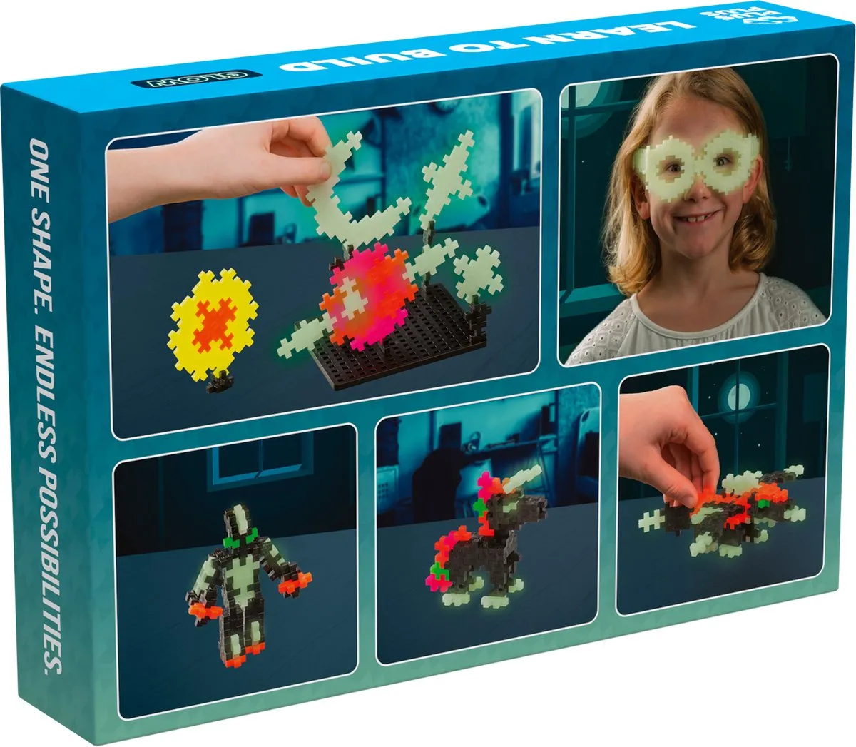 Plus-Plus Learn to Build 500 Glow-in-the-Dark Bouwset