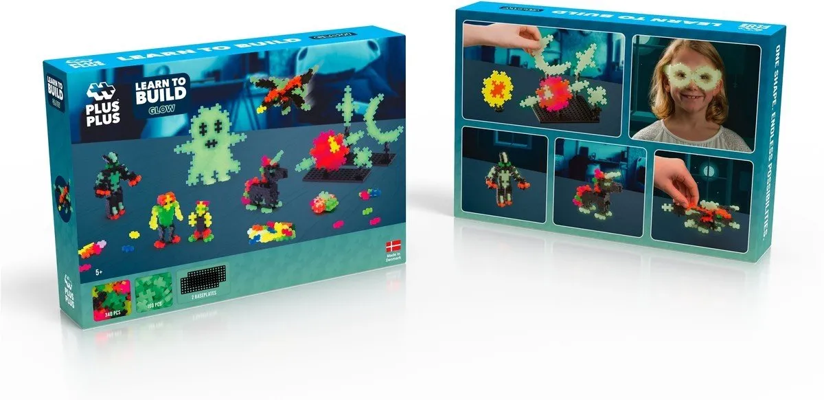 Plus-Plus Learn to Build 500 Glow-in-the-Dark Bouwset