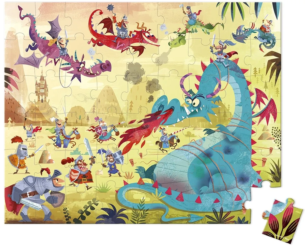 Janod Draken Puzzel 54 Stukjes - 5+ Jaar
