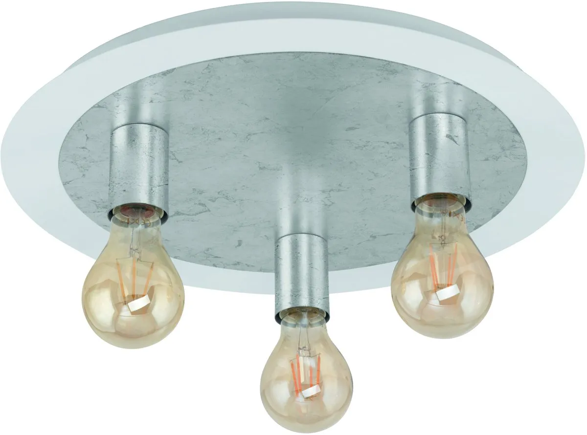Eglo Passano Plafondlamp 6xE27 - 55cm - Wit/Zilver