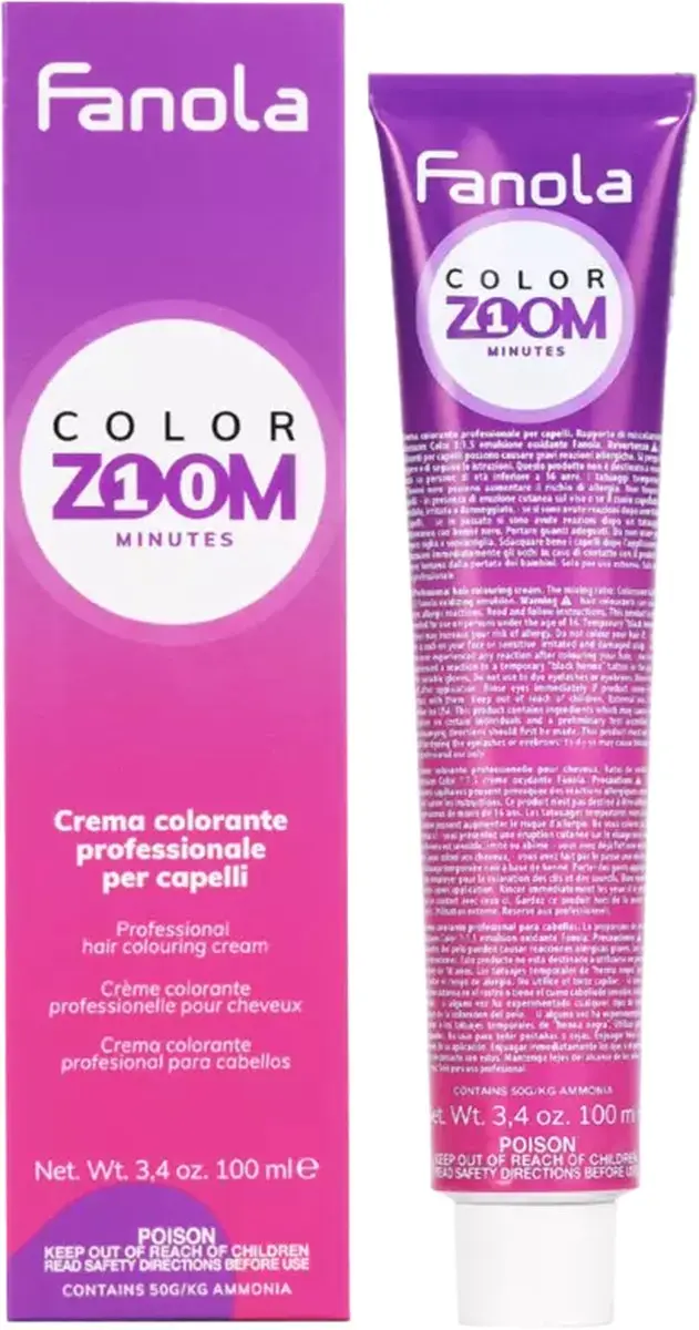 Fanola Color Zoom 7.66 Permanent Haarkleuring 100ml