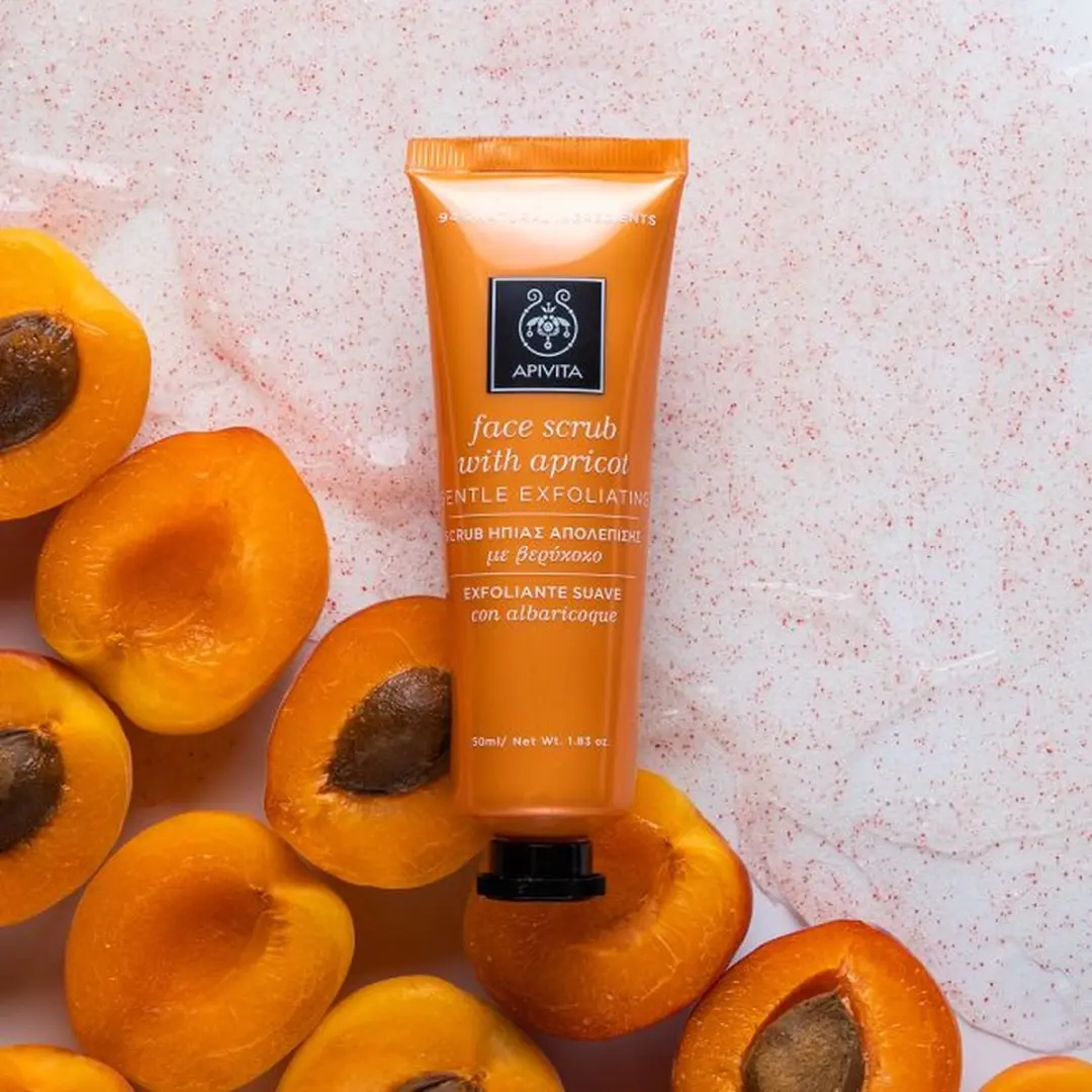 Apivita Peeling Face Scrub Abrikoos 50ml - afbeelding 6 van 6