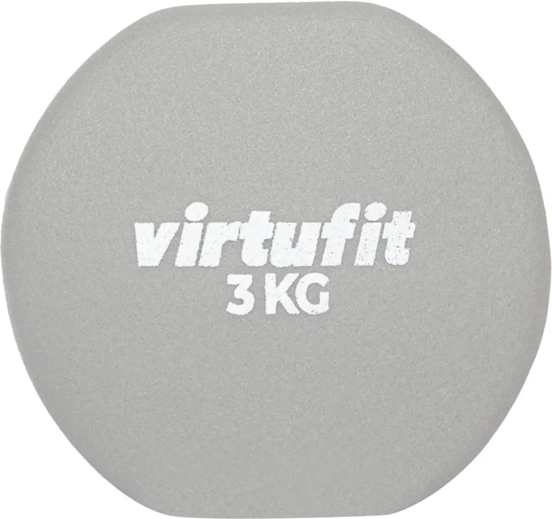 VirtuFit Vinyl Dumbbell Pro Set 2x3kg - Grijs