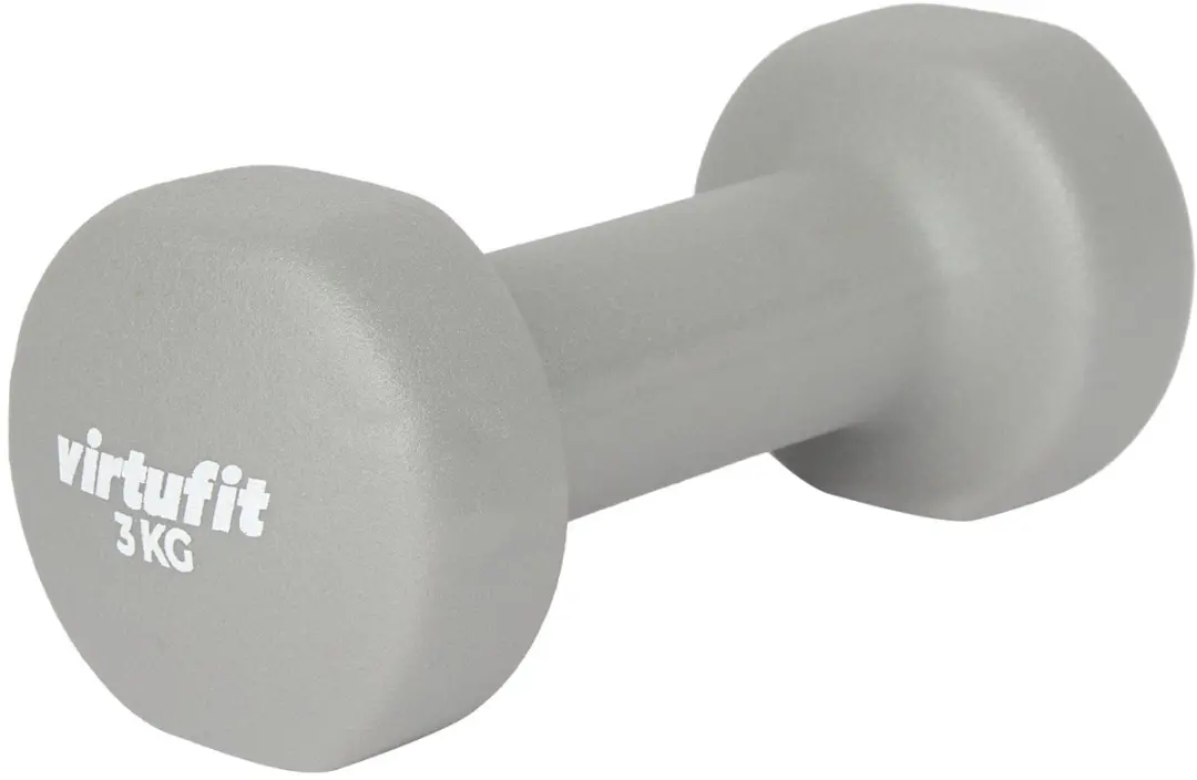 VirtuFit Vinyl Dumbbell Pro Set 2x3kg - Grijs - afbeelding 6 van 6