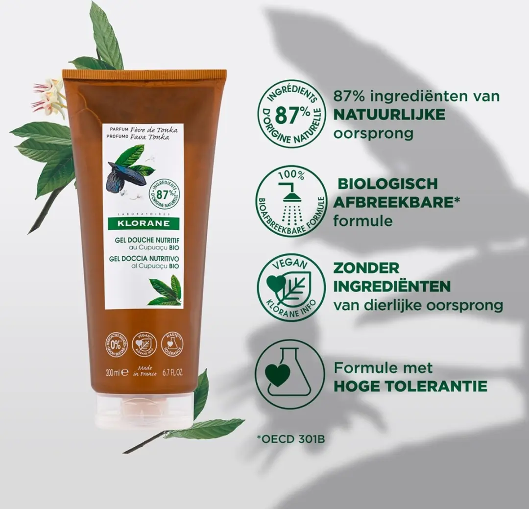 Klorane Huid Gel Douche Feve de Tonka 200ml