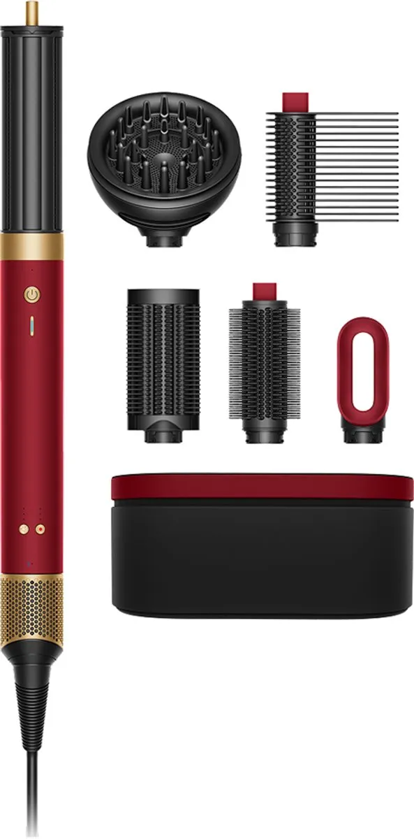 Dyson Airwrap Co-anda2x Curly+Coily - Multistyler - Föhnborstel - Krulborstel - Red Velvet/Goud