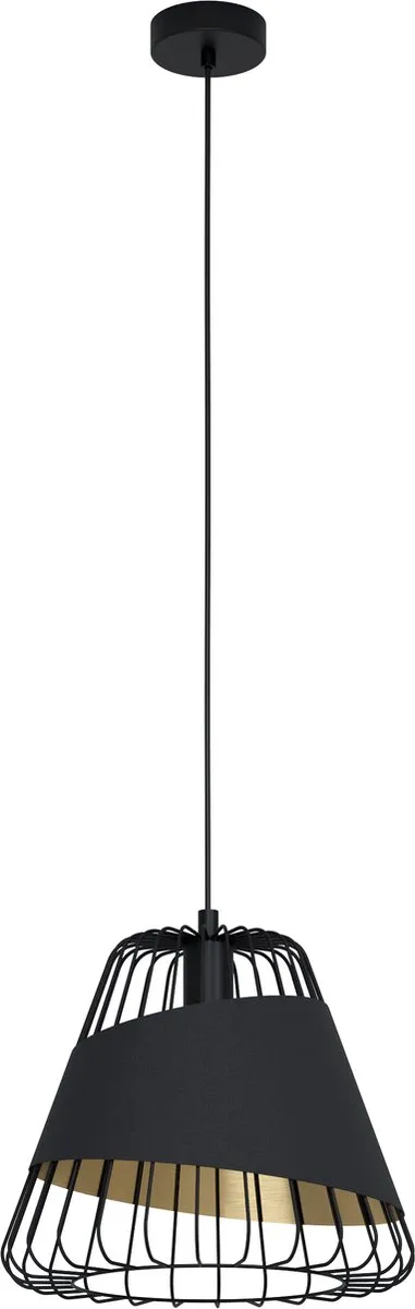 Eglo Austell Hanglamp E27 - 3 Lichthouders - Ø36cm - Zwart/Goud