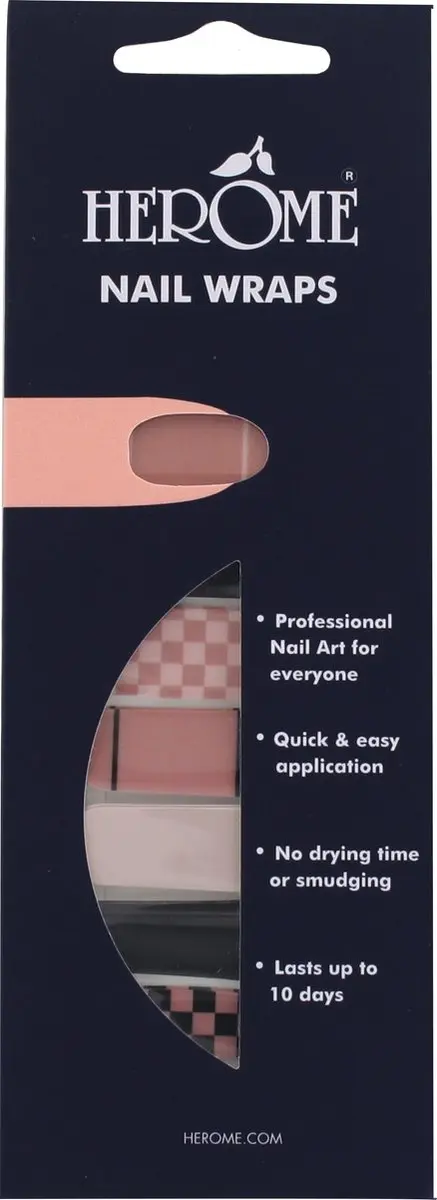 Herome Nail Wraps Vintage Pink Pattern