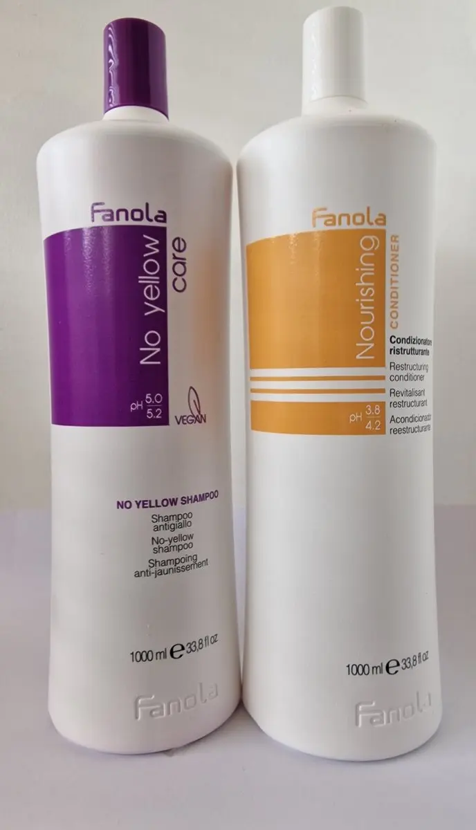 Fanola Nourishing Conditioner & No Yellow Shampoo 2000ml