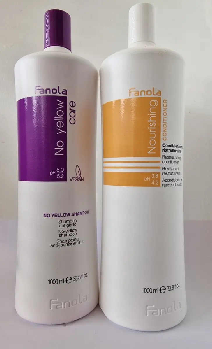 Fanola Nourishing Conditioner & No Yellow Shampoo 2000ml