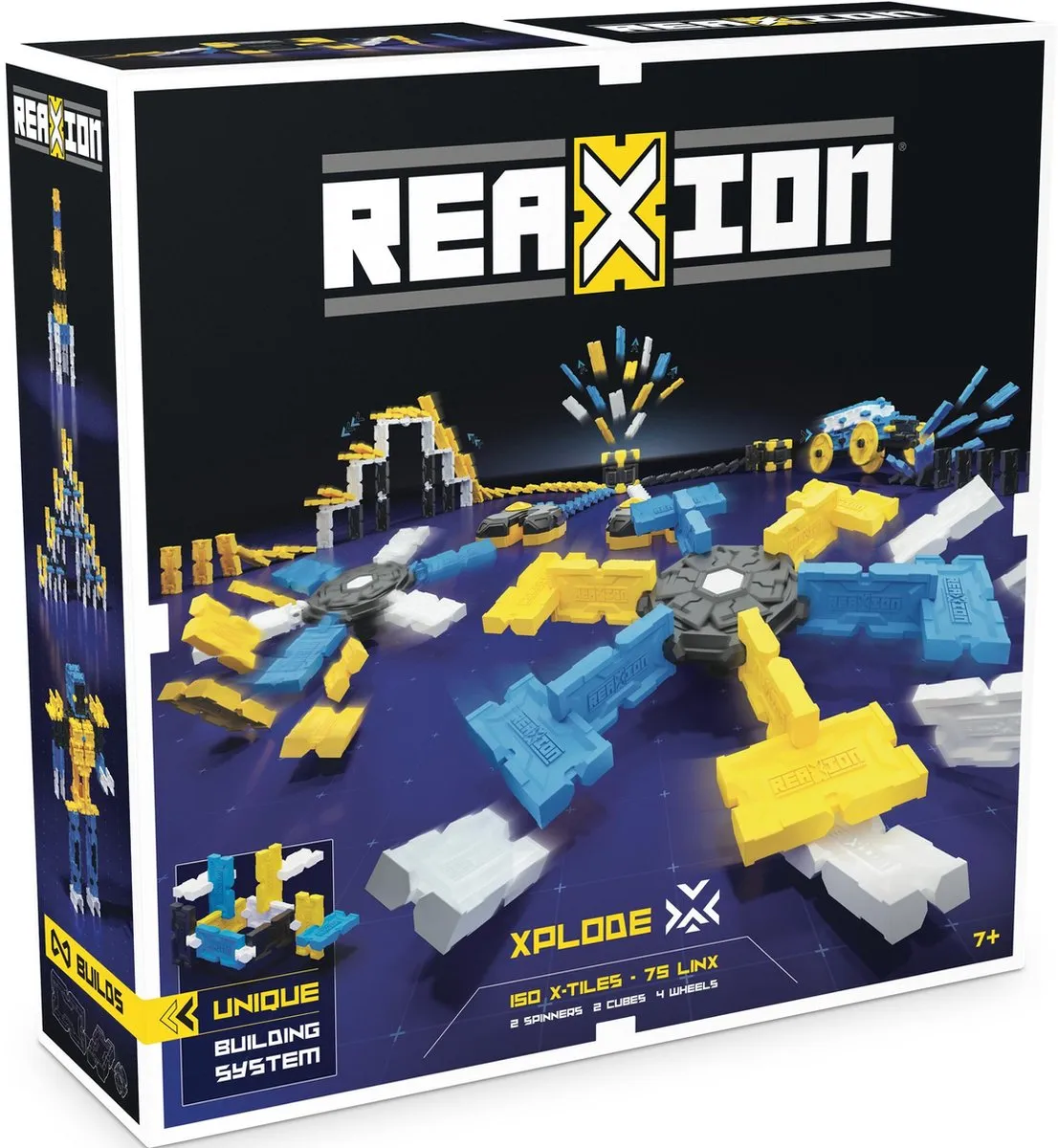 Goliath Reaxion Xplode Domino Bouwset 233 Stuks - Blauw/Geel/Zwart