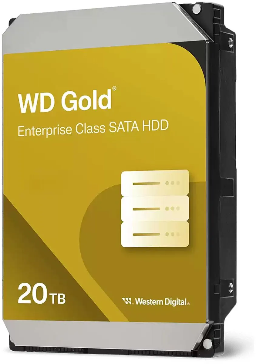 Western Digital Gold WD203KRYZ Harde Schijf 20TB 7200 RPM