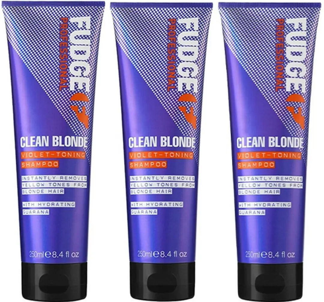 Fudge Clean Blonde Violet Toning Shampoo 3x250ml