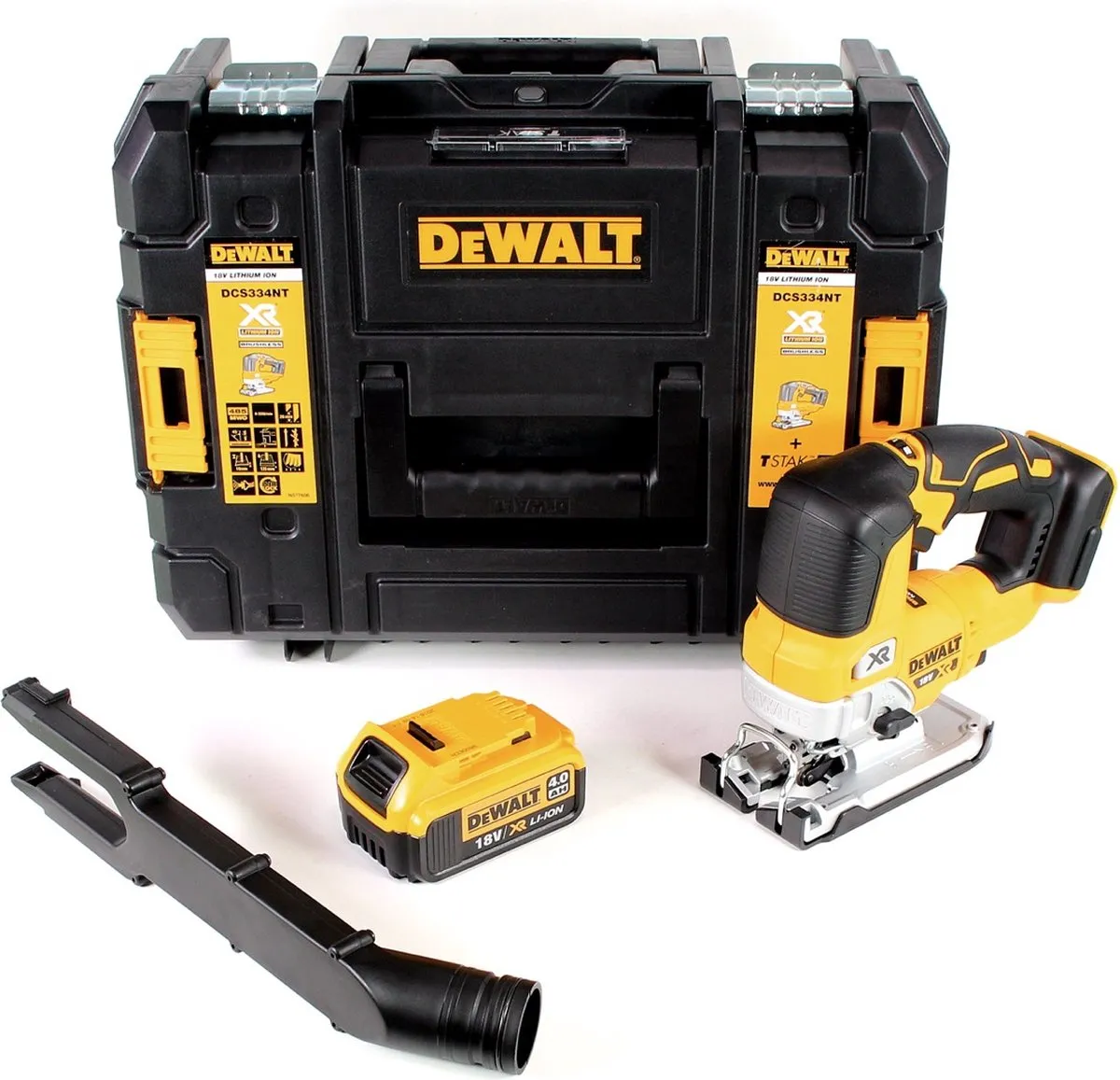 DeWalt DCS 334 NT Pendelzaag 18V - 3200 r/min - 1x 4,0Ah Accu