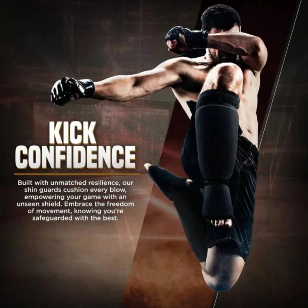 NRG Boxing Scheenbeschermers Kickboksen - Zwart S