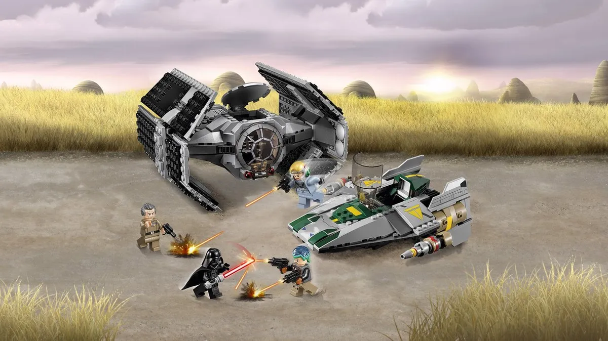 LEGO Star Wars Darth Vader TIE Advanced vs A-Wing 75150 - 702 Stukken - afbeelding 6 van 6